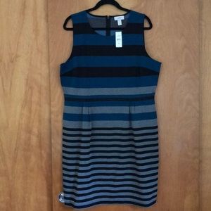 Striped A-line dress